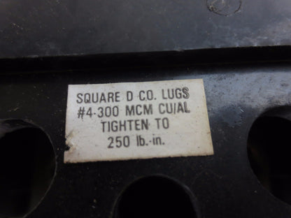 SQUARE D ADJUSTABLE TRIP CIRCUIT BREAKER - 225A, 3P