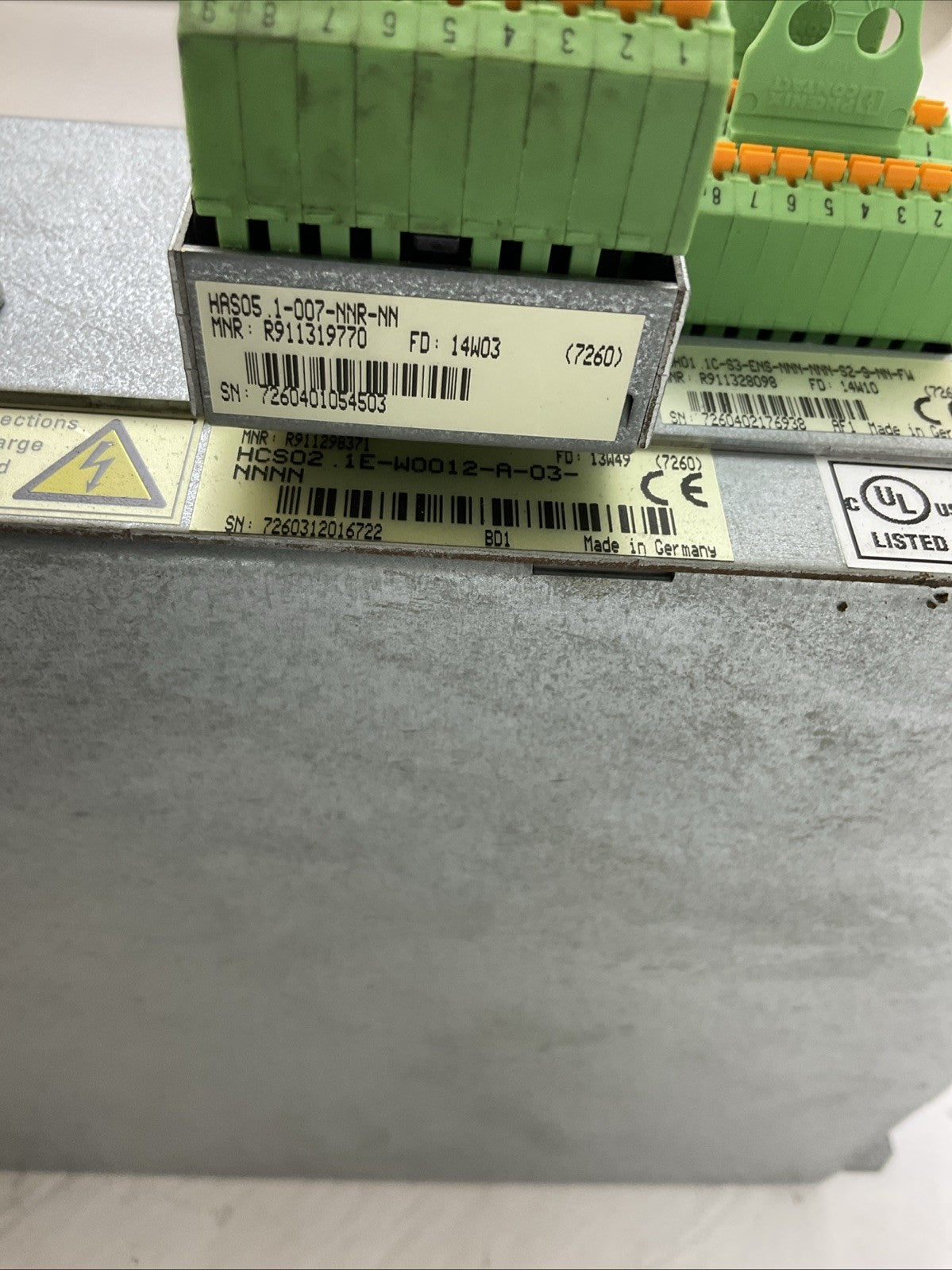 REXROTH CSH01.1C-S3-ENS-NNN-NNN-S2-S-NN-FW HCS02.1E-W0012-A-03-NNNN HAS05.1-007-