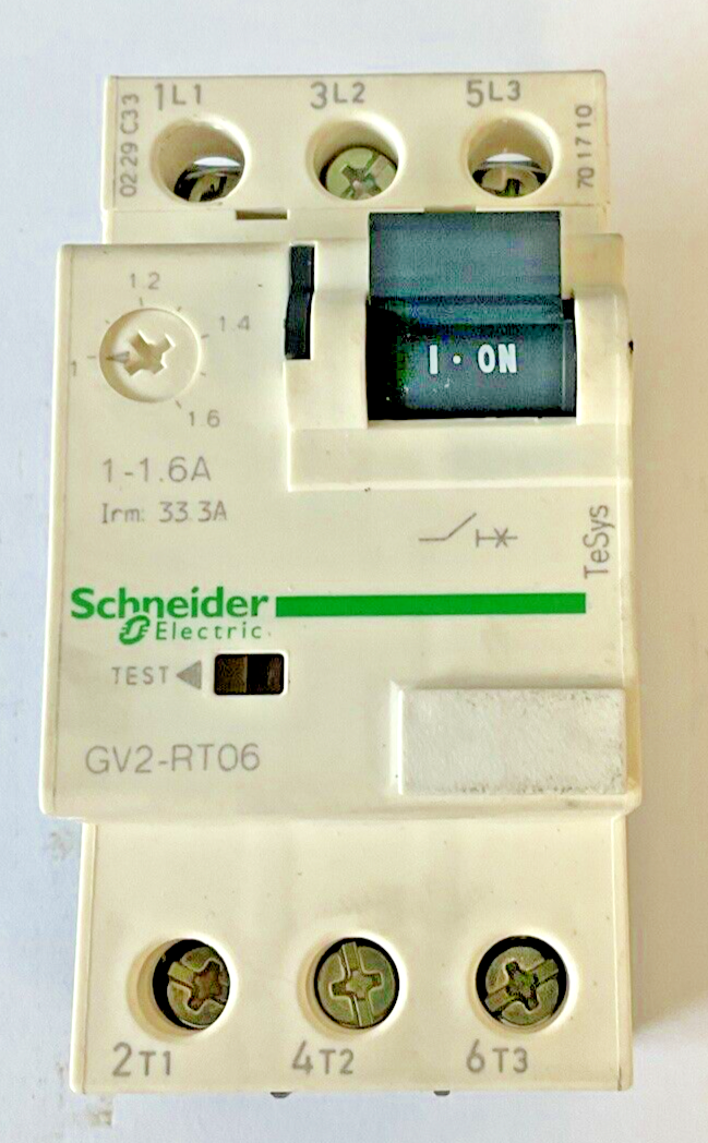 SCHNEIDER ELECTRIC GV2-RT06 MANUAL MOTOR STARTER 1-1.6A 600VAC
