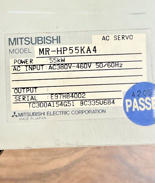 MITSUBISHI MR-HP55KA4 SERVO DRIVE 460V 50/60HZ 55KW