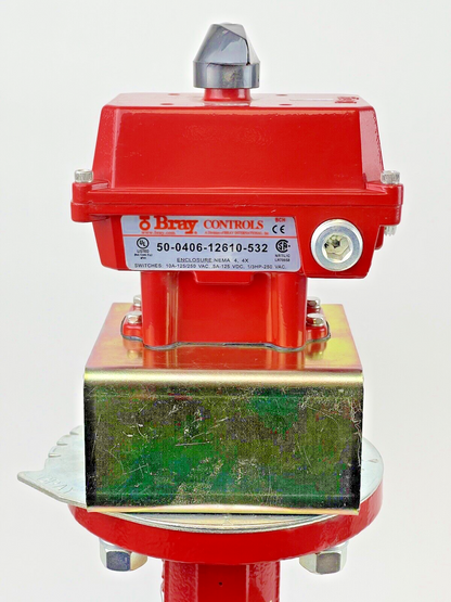 BRAY 50-0406-12610-532 VALVE STATUS MON/ 20-0800-92801 (560) - 8" BV/MAN. HANDLE