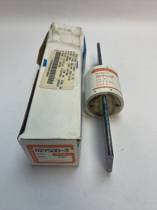 GOULD SHAWMUT A2Y500-3 AMP-TRAP FUSE 500AMP 250VAC 500VDC TYPE 3