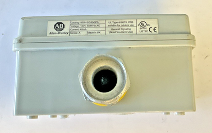 ALLEN BRADLEY 855H-SG10GPA ELECTRICAL HORN 120V 50/60HZ 40MA SER.A