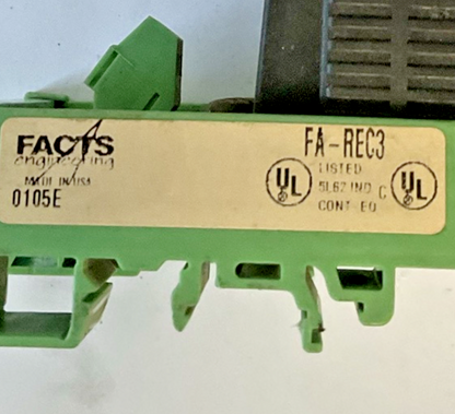 FACTS ENGINEERING FA-REC3 3 PLUG 3 RECEPTABLE 94V-0 14-12AWG 125VAC 15A
