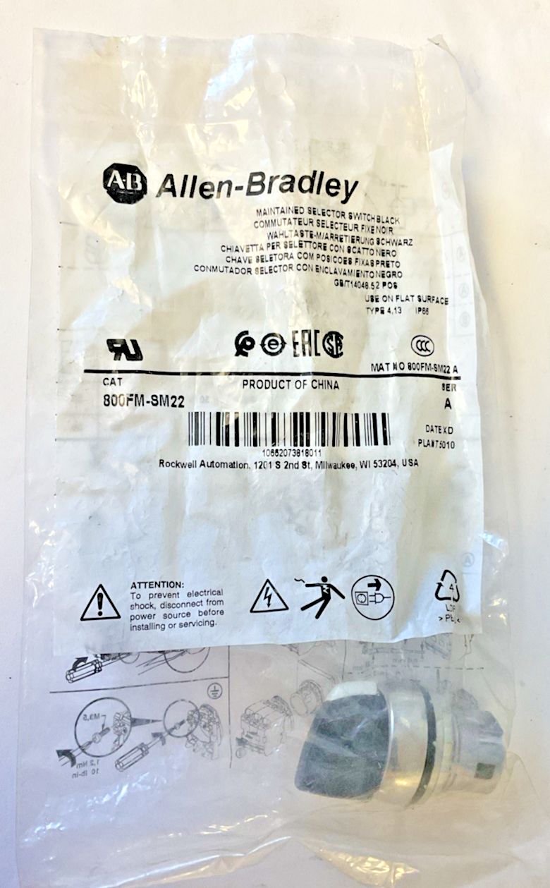 ALLEN BRADLEY 800FM-SM22 SELECTOR SWITCH SER.A