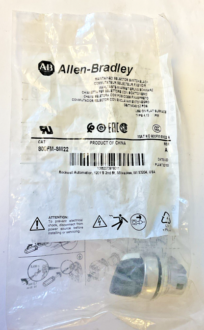 ALLEN BRADLEY 800FM-SM22 SELECTOR SWITCH SER.A