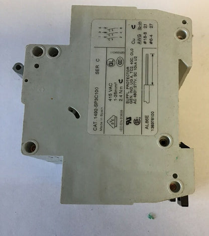 ALLEN BRADLEY 1492-SP3C100 CIRCUIT BREAKER SER.C 415VAC 10A