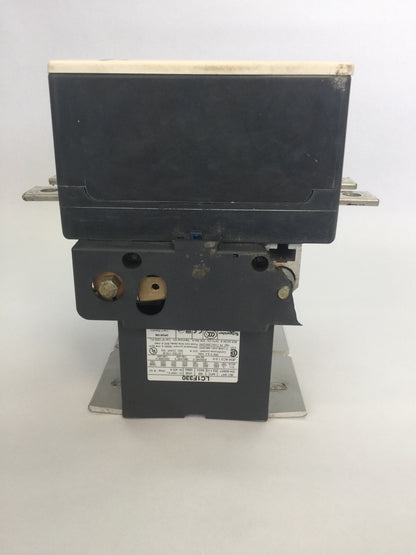 TELEMECANIQUE LC1F330 CONTACTOR 600VAC 370A 250HP LX1FH1102 110-115V 40-400HZ
