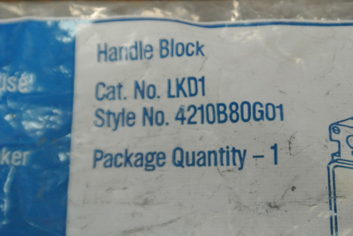 WESTINGHOUSE LKD1 / 4210B80G01 / HANDLE BLOCK for EHD, FD, FW, FDB, HFD, FDC
