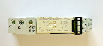 ALLEN BRADLEY 700-HLT12 TERMINAL BLOCK RELAY 24VDC W/700-TBR224 ***LOTOF3***