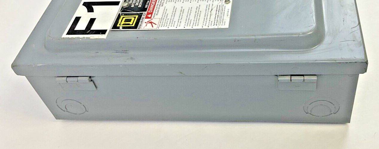 SQUARE D H361 FUSIBLE SER.F05 DISCONNECT SWITCH 30A 600VAC 600VDC