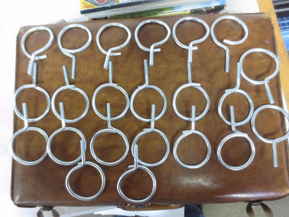 CHROME BRIDLE RINGS - 2" - 1/4" THREAD - NEW SURPLUS - LOT of 22