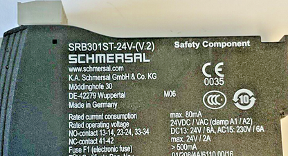 SCHMERSAL SRB301ST-24V-(V.2) SAFETY COMPONENT 24VDC/VAC