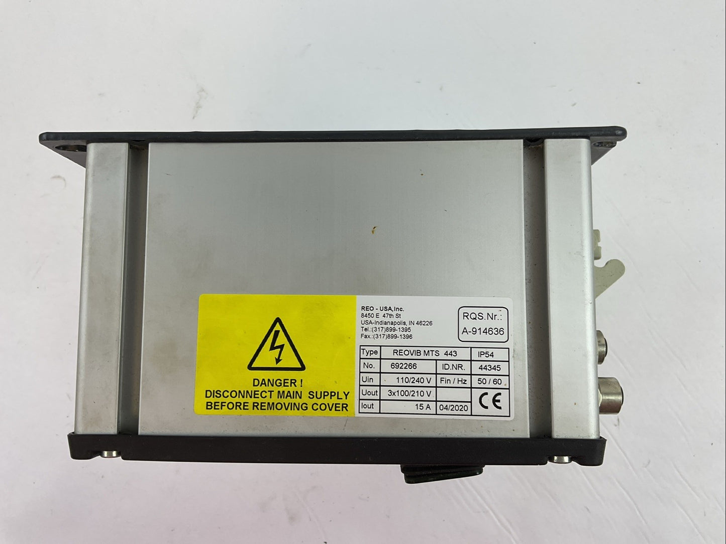 REO-USA REOVIB MTS 443 VIBRATORY CONTROLLER 110/240VAC