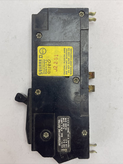 SQUARE D Q1180 CIRCUIT BREAKER 80AMP 240VAC 1POLE