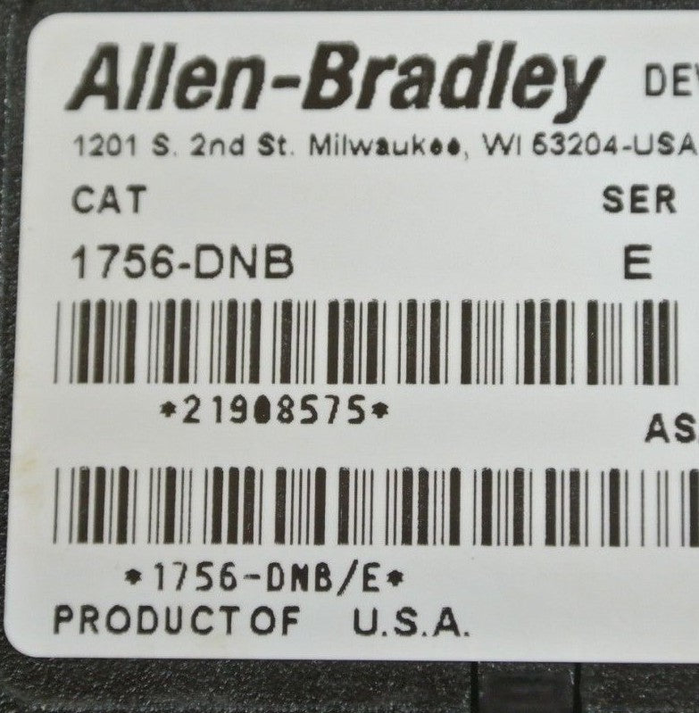 ALLEN-BRADLEY 1756-DNB DEVICENET BRIDGE / SCANNER MODULE - SERIES E