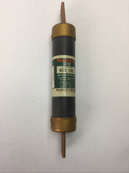 RELIANCE KOS150 CLASS K5 ONE TIME FUSE 150AMP 600VAC