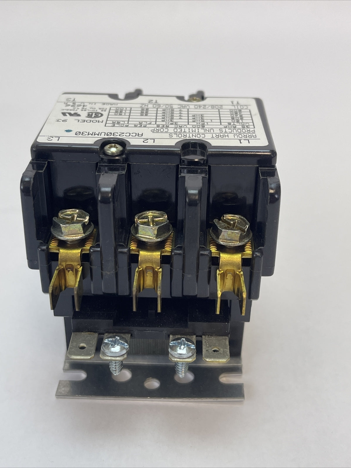 ARROW HART 60117 ACC230UMM30 DIFINITE PURPOSE MAGNETIC CONTACTOR 208/240VAC 25A