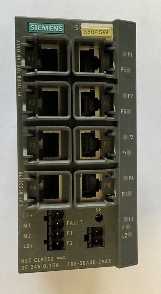 SIEMENS 108-0BA00-2AA3 ETHERNET SWITCH 24VDC  0.15A