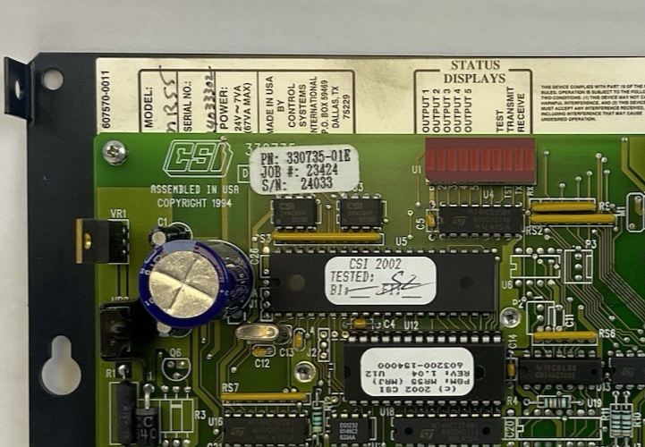 CSI MR55 MICRO REGULATOR CONTROL BOARD 330735-01E