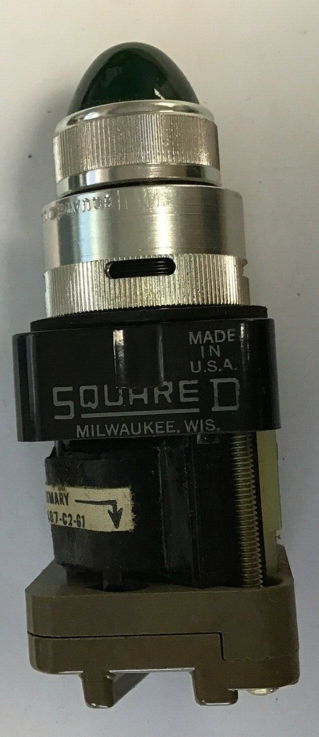 SQUARE D 9001 TP-21G2 120/110V 60/50CY GREEN PILOT LIGHT