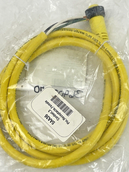 BRAD CONNECTIVITY-MOLEX -1300060221 - 6' 16/3 AWG PVC CORD - REPLACES P/N 40902