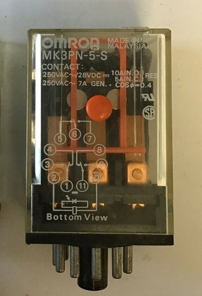 OMRON MK3PN-5-S RELAY 250VAC/28VDC 10A ***LOTOF2***