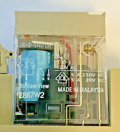 OMRON 1396CX SOCKET 5A 250V W/ G2R-2-SND RELAY ***LOTOF2***