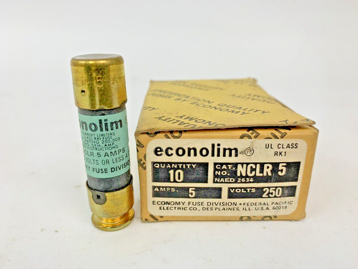Economy Fuse - Econolim - NCLR 5 - 5A, 250V Fuse "Lot of 10"