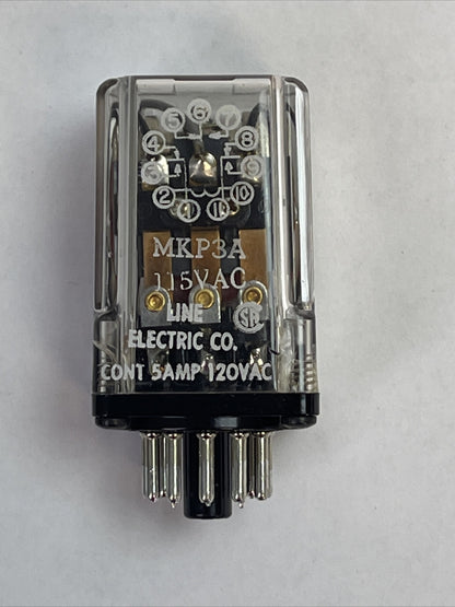 LINE ELECTRIC MKP3A RELAY 120VAC 5AMP COIL 115VAC