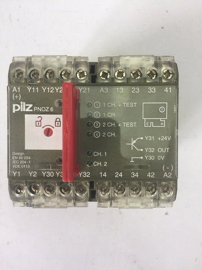 PILZ PNOZ 6 24 VDC SAFETY RELAY 24VDC 4.5W
