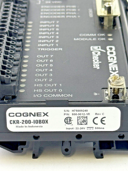 COGNEX - CKR-200-10B0X REV. C - CHECKER MODULE - 900-9012-1R - INPUT 22-26 V