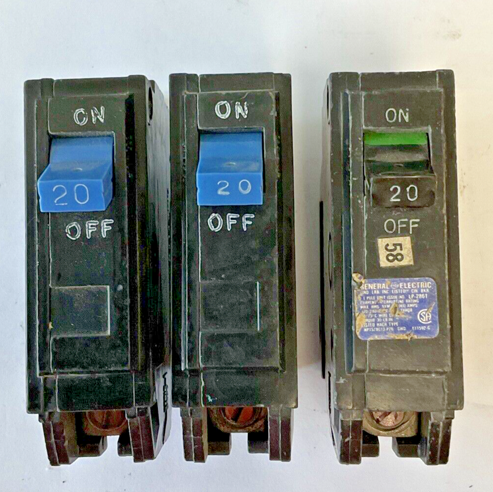 GE THQL1120 CIRCUIT BREAKER 20A TYPE THQL 120/240VAC ***LOTOF3***