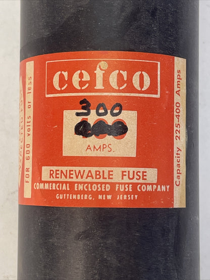 CEFCO 300AMP RENEWABLE FUSE 600V