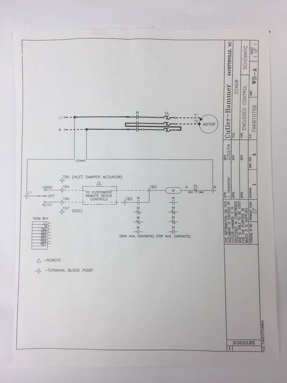 EATON CUTLER HAMMER ECN0801AHA C320KGT15 C320KGS3 C306DN3