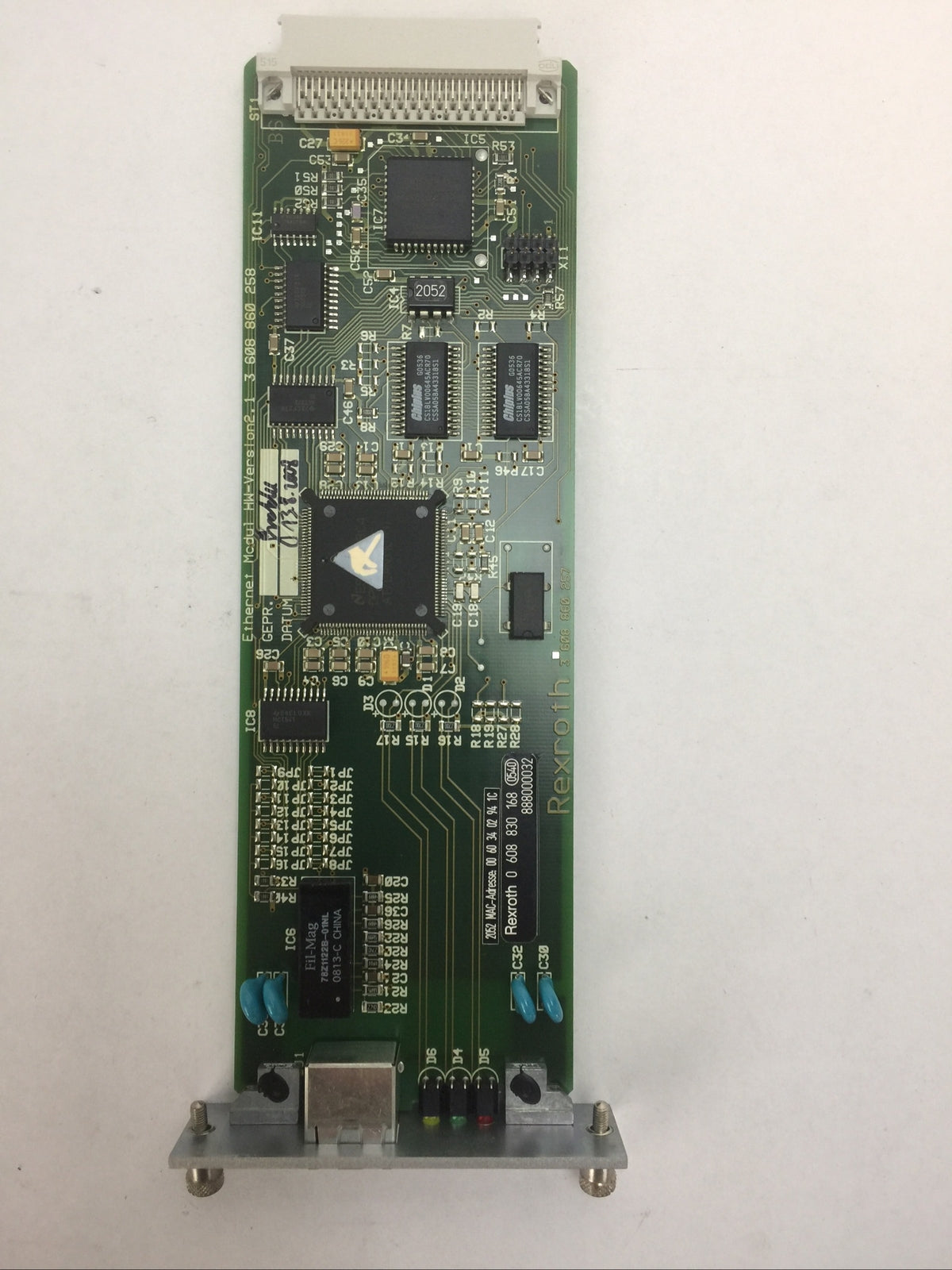 REXROTH 3 608 860 258 SMETH ETHERNET MODULE HW VERSION 2.1 0 608 830 168
