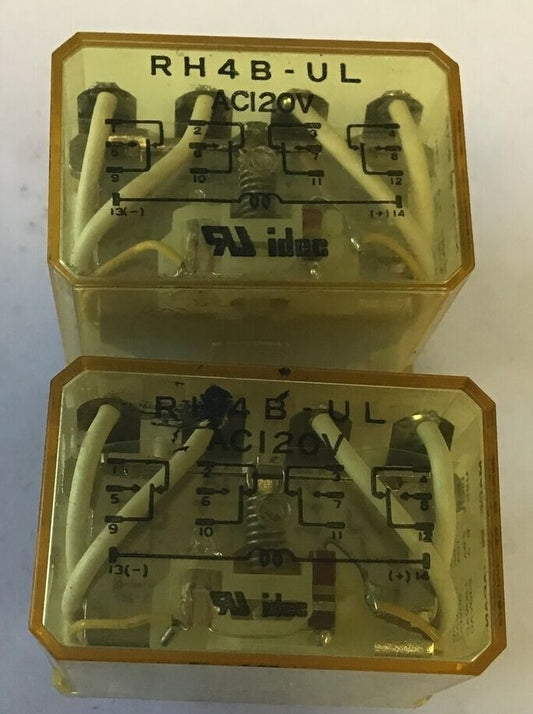 IDEC RH4B-UL RELAY 120/240VAC 30VDC***LOTOF2***