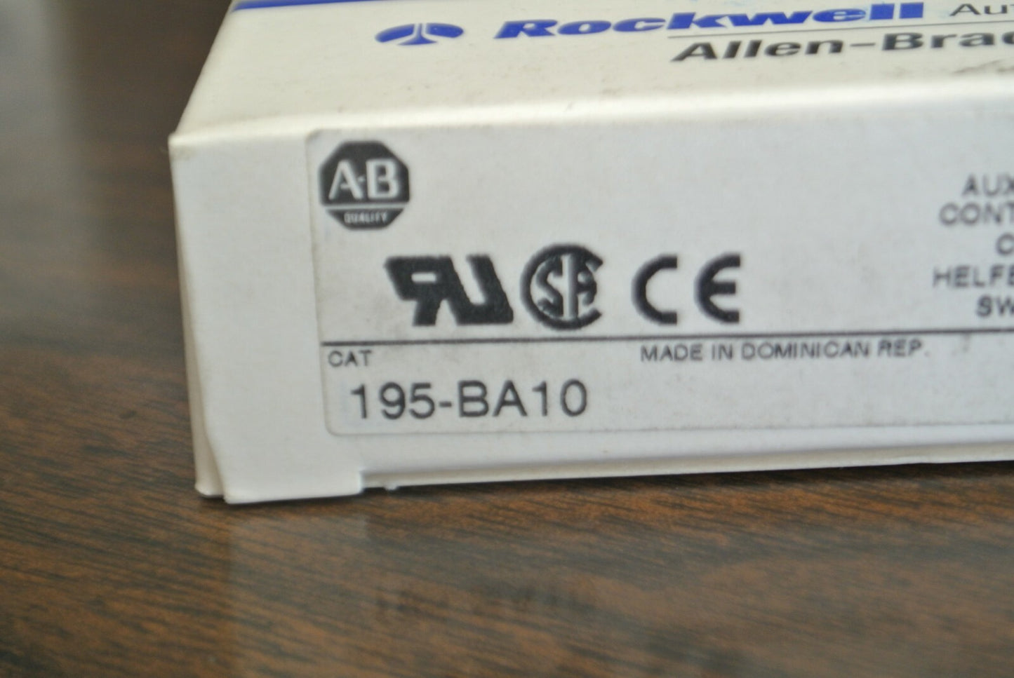 LOT of 2 / ALLEN-BRADLEY 195-BA10 AUXILIARY SWITCH / AUX. CONTACT / NEW SURPLUS