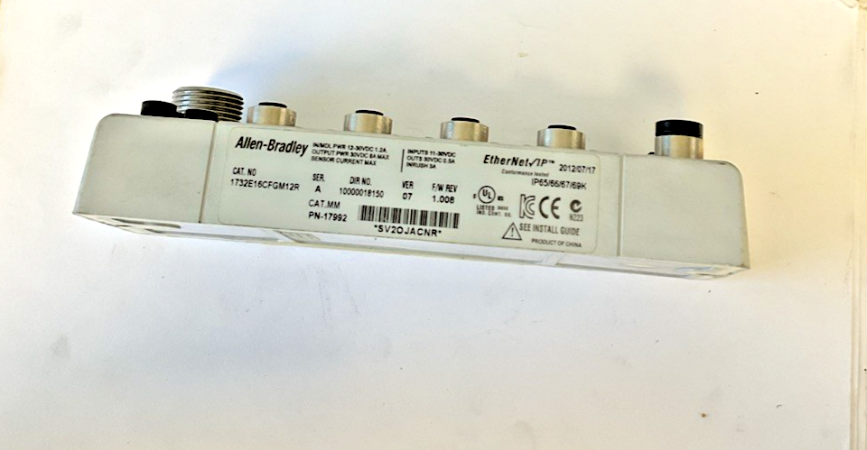 ALLEN BRADLEY 1732E16CFGM12R ETHERNET MODULE SER.A VER.07 FW REV 1.008