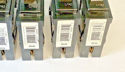 CUTLER HAMMER BR120(2x),BR140(2X),BR150(1X) CIRCUIT BREAKER 120/240VAC**LOTOF5**