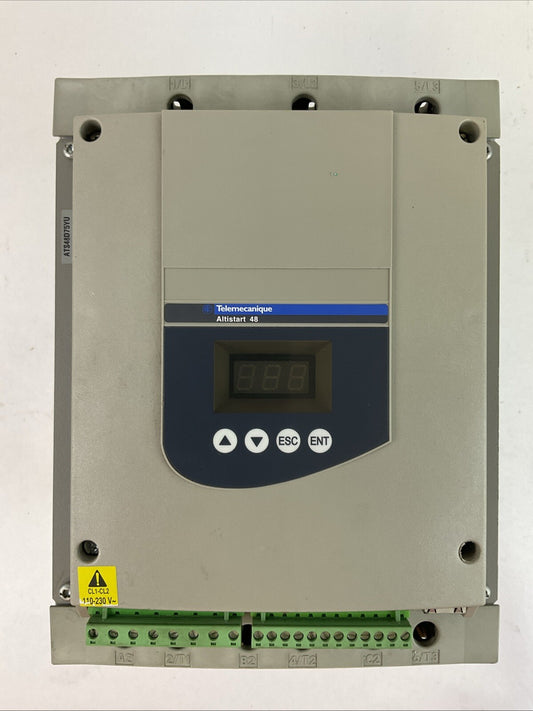 TELEMECANIQUE ATS48D75YU SOFT STARTER 575VAC 60HP 75A