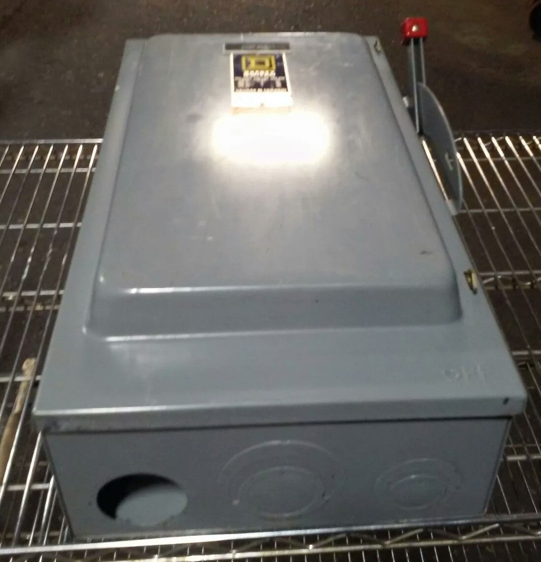 SQ. D HU364, SER. D2, SAFETY SWITCH, 200A, 600VAC/250DC, 3PH, MAX H.P. 150, USED