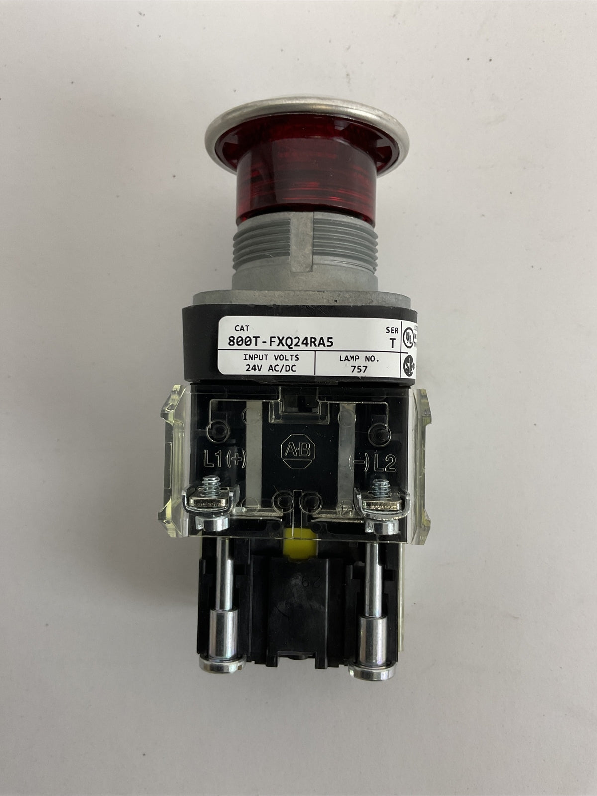 ALLEN BRADLEY 800T-FXQ24RA5 SER T 2-POS PUSH-PULL 24V RED ILLUMINATED TYPE 4,13