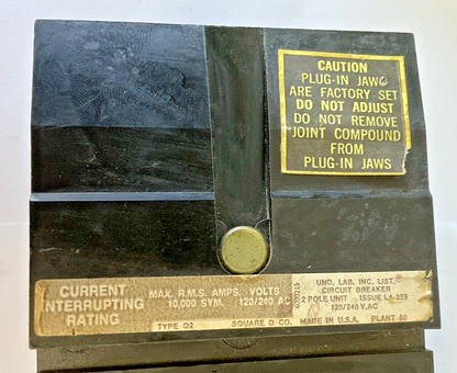 SQUARE D Q2-21225-AC CIRCUIT BREAKER 225A 2POLE 120/240VAC Q221225AC