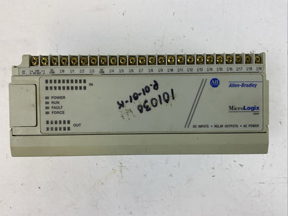 ALLEN BRADLEY MICROLOGIX 1000 CONTROLLER 1761-L32BWA SERIES D FRN 1.0