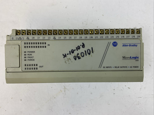 ALLEN BRADLEY MICROLOGIX 1000 CONTROLLER 1761-L32BWA SERIES D FRN 1.0