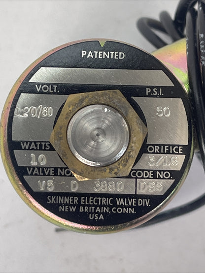 SKINNER V5D3880 V5 SERIES SOLENOID VALVE 50PSI 120V 60HZ 10WATTS