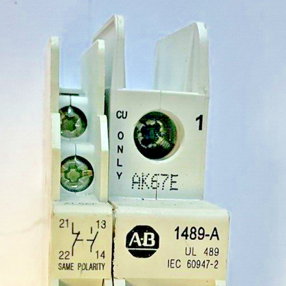 ALLEN BRADLEY 1489-A1C030 CIRCUIT BREAKER SER.A W/ 1489-ABH12 SER.A