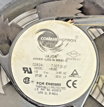 COMAIR ROTRON 028245 FAN ASSEMBLY 115VAC 50/60HZ .27/.26A 30/31W