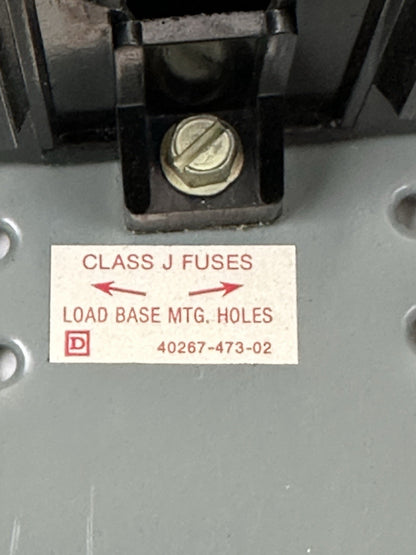 SQUARE D H362 SERIES E1 3 PHASE FUSIBLE DISCONNECT SAFETY SWITCH 60A 600V